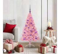 Vidaxl Artificial Pre-Lit Christmas Tree With 150 Leds Pink 120 Cm Pvc