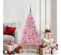 Vidaxl Artificial Pre-Lit Christmas Tree With 150 Leds Pink 150 Cm Pvc