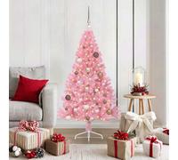 Vidaxl Artificial Pre-Lit Christmas Tree With 150 Leds Pink 150 Cm Pvc
