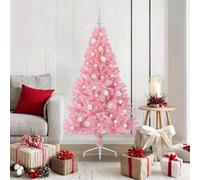 Vidaxl Artificial Pre-Lit Christmas Tree With 150 Leds Pink 150 Cm Pvc