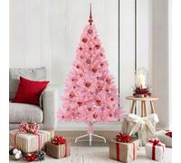 Vidaxl Artificial Pre-Lit Christmas Tree With 150 Leds Pink 150 Cm Pvc