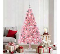 Vidaxl Artificial Pre-Lit Christmas Tree With 300 Leds Pink 180 Cm Pvc