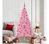 Vidaxl Artificial Pre-Lit Christmas Tree With 300 Leds Pink 180 Cm Pvc