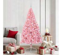 Vidaxl Artificial Pre-Lit Christmas Tree With 300 Leds Pink 180 Cm Pvc
