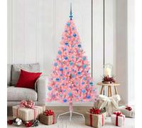 Vidaxl Artificial Pre-Lit Christmas Tree With 300 Leds Pink 180 Cm Pvc