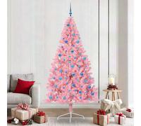 Vidaxl Artificial Pre-Lit Christmas Tree With 300 Leds Pink 240 Cm Pvc