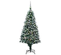vidaXL Artificial Pre-lit Christmas Tree with Ball Set and Pine Cones Decor