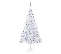 vidaXL Artificial Pre-lit Christmas Tree with Ball Set Artificial Tree L White