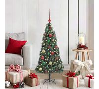 vidaXL Artificial Pre-lit Christmas Tree with Multicolour Ball Set Green 120 cm, Green