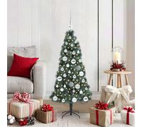 vidaXL Artificial Pre-lit Christmas Tree with Ball Set Green 120 cm
