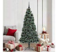 vidaXL Artificial Pre-lit Christmas Tree with Ball Set Green 180 cm