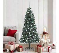 Vidaxl Artificial Pre-Lit Christmas Tree With Ball Set Green 180 Cm
