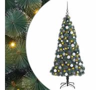 Vidaxl Artificial Pre-Lit Christmas Tree With Ball Set Green 180 Cm