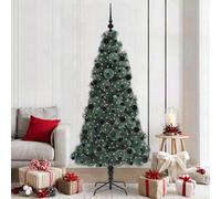 vidaXL Artificial Pre-lit Christmas Tree with Ball Set Green 210 cm
