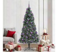 Vidaxl Artificial Pre-Lit Christmas Tree With Ball Set Green 210 Cm
