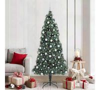 Vidaxl Artificial Pre-Lit Christmas Tree With Ball Set Green 210 Cm
