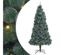vidaXL Artificial Pre-lit Christmas Tree with Ball Set Green 240 cm