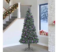 vidaXL Artificial Pre-lit Christmas Tree with Ball Set Green 240 cm