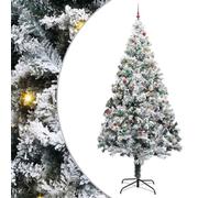 vidaXL Artificial Pre-lit Christmas Tree with Ball Set Green 400 cm, Modern Christmas Tree, Pre-Lit Holiday Decor, USB Powered Pine, Seasonal Home Ornament, Minimalist Outdoor