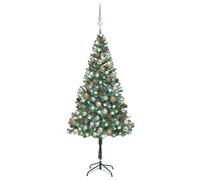 vidaXL Artificial Pre-lit Christmas Tree with Ball Set Xmas Tree Pinecones