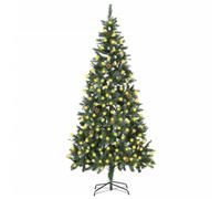 vidaXL Artificial Pre-lit Christmas Tree with Pine Cones Christmas Decoration