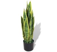vidaXL Artificial Sansevieria Plant with Pot 65cm Green Indoor Lifelike Fake