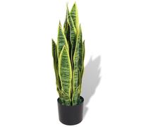 vidaXL Artificial Sansevieria Plant with Pot 65cm Green Indoor Lifelike Fake