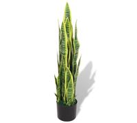 vidaXL Artificial Sansevieria Plant with Pot 90cm Green Indoor Lifelike Fake