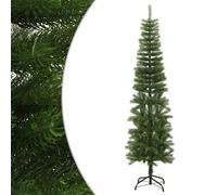 vidaXL Artificial Slim Christmas Tree with Stand 210 cm PE