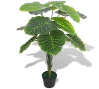 vidaXL Artificial Taro Plant with Pot 85cm Green Lifelike Realistic Flower
