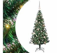 vidaXL ArtificialChristmasTree with 150 LEDs Green 150 cm PVC,