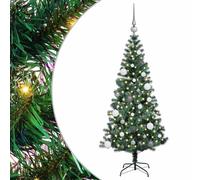 vidaXL ArtificialChristmasTree with 150 LEDs Green 150 cm PVC,