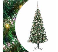 vidaXL ArtificialChristmasTree with 300 LEDs Green 180 cm PVC,