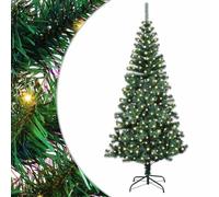 vidaXL ArtificialChristmasTree with 300 LEDs Green 210cm PVC,
