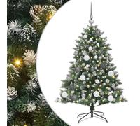 vidaXL ArtificialChristmasTree with Stand Green 120cm PVC, Artificial Christmas Trees, Cone-Shaped, Modern Holiday Decorations, LED Light Tree, Indoor and Outdoor Decor Sets
