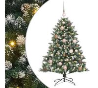 vidaXL ArtificialChristmasTree with Stand Green 85 x 85 x 120 cm PVC, Artificial Christmas Trees, Cone-Shaped, Modern Holiday Decorations, LED Light Tree, Indoor and Outdoor Decor Sets