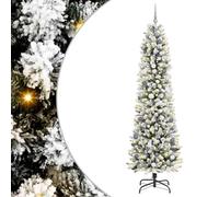 vidaXL ArtificialChristmasTree with Stand White 240cm PVC, Living Room, Modern, Decorative Christmas Tree, Pre-Lit, Indoor Holiday Lighting, Seasonal Decor, Winter Wonderland