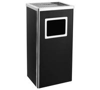 Vidaxl Ashtray Dustbin Hotel 45 L Steel Black