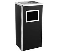 vidaXL Ashtray Dustbin Hotel 45 L Steel Black