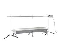 vidaXL Automatic Stainless Steel Barbecue Grill/Smoker Set - Electric Patio Smoker for Whole Lamb/Piglet, 40kg Load, 207x45x83cm, IPX4