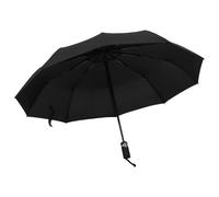 vidaXL Automatic Folding Umbrella Black Portable Rain Travel Camp Umbrella