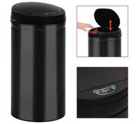Vidaxl Automatic Sensor Dustbin 50 L Carbon Steel Black