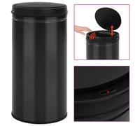 Vidaxl Automatic Sensor Dustbin 70 L Carbon Steel Black