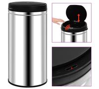 vidaXL Automatic Sensor Dustbin 70 L Stainless Steel UK NEW