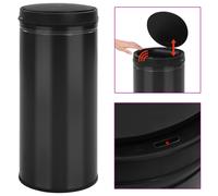Vidaxl Automatic Sensor Dustbin 80 L Carbon Steel Black