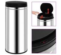 vidaXL Automatic Sensor Dustbin 80 L Stainless Steel