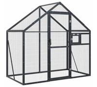 vidaXL Aviary Anthracite 179x100x185 cm Aluminium, Grey