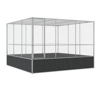 vidaXL Aviary Silver 311x307x212 cm Steel