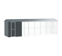 vidaXL Aviary with Extension Anthracite 210 x 838 x 247 cm Steel