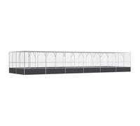 vidaXL Aviary with Extension Silver 1246x414x212 cm Steel